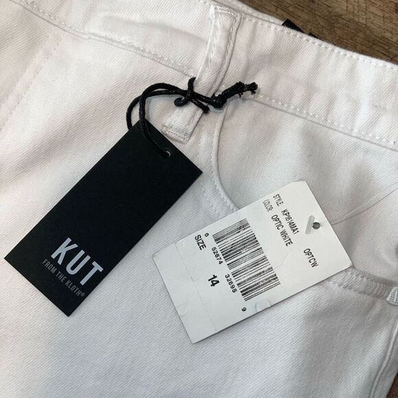 KUT from the Kloth Stella High Rise-Fab AB Flare Size‎ 14 Optic White NWT - Picture 8 of 13